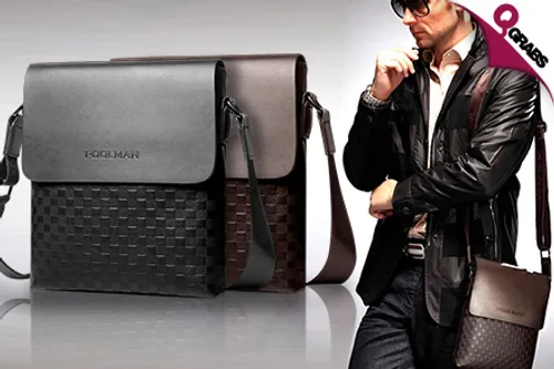 For QR89 Carry It All in Style with Men’s Messenger Bags - Choose from Trendy Black OR Chocolaty Brown! (QR398 Value)
